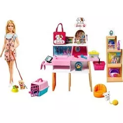 Barbie Blonde and Pet Boutique Playset GRG90 отзывы на Srop.ru